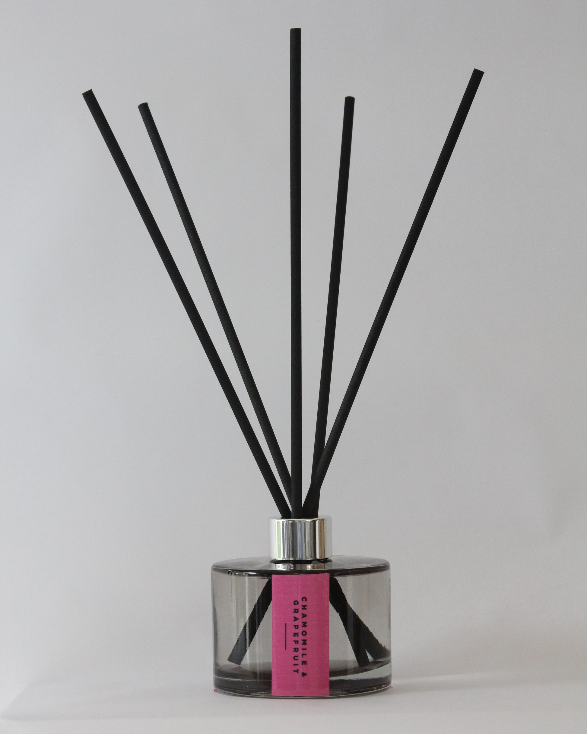 Fibre Stick SophistiKate Grey Jar Diffuser with Chamomile and Grapefruit Fragrance