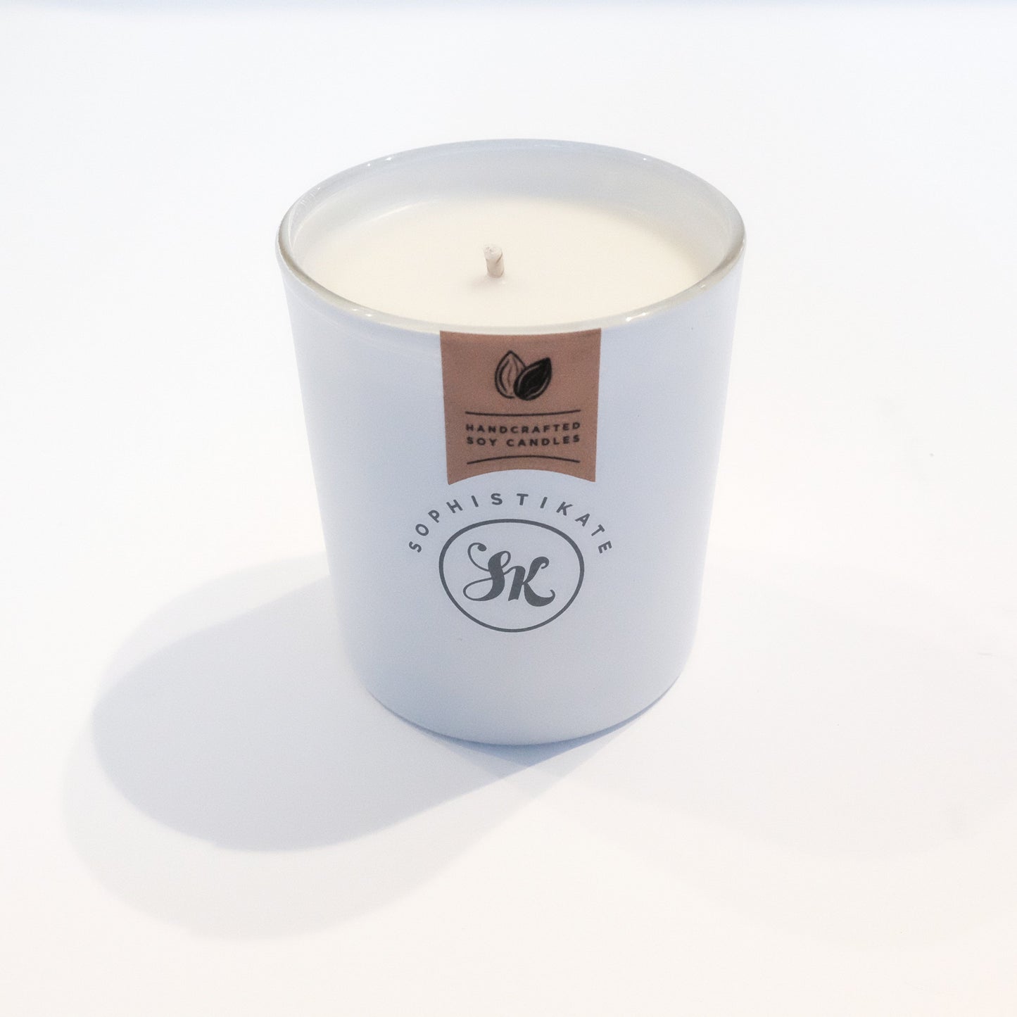 Wick shown Almond Milk Soy Candle - SophistiKate Australia