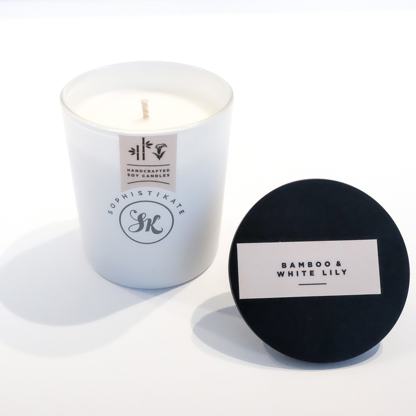 Bamboo & White Lily Soy Candle - SophistiKate Australia