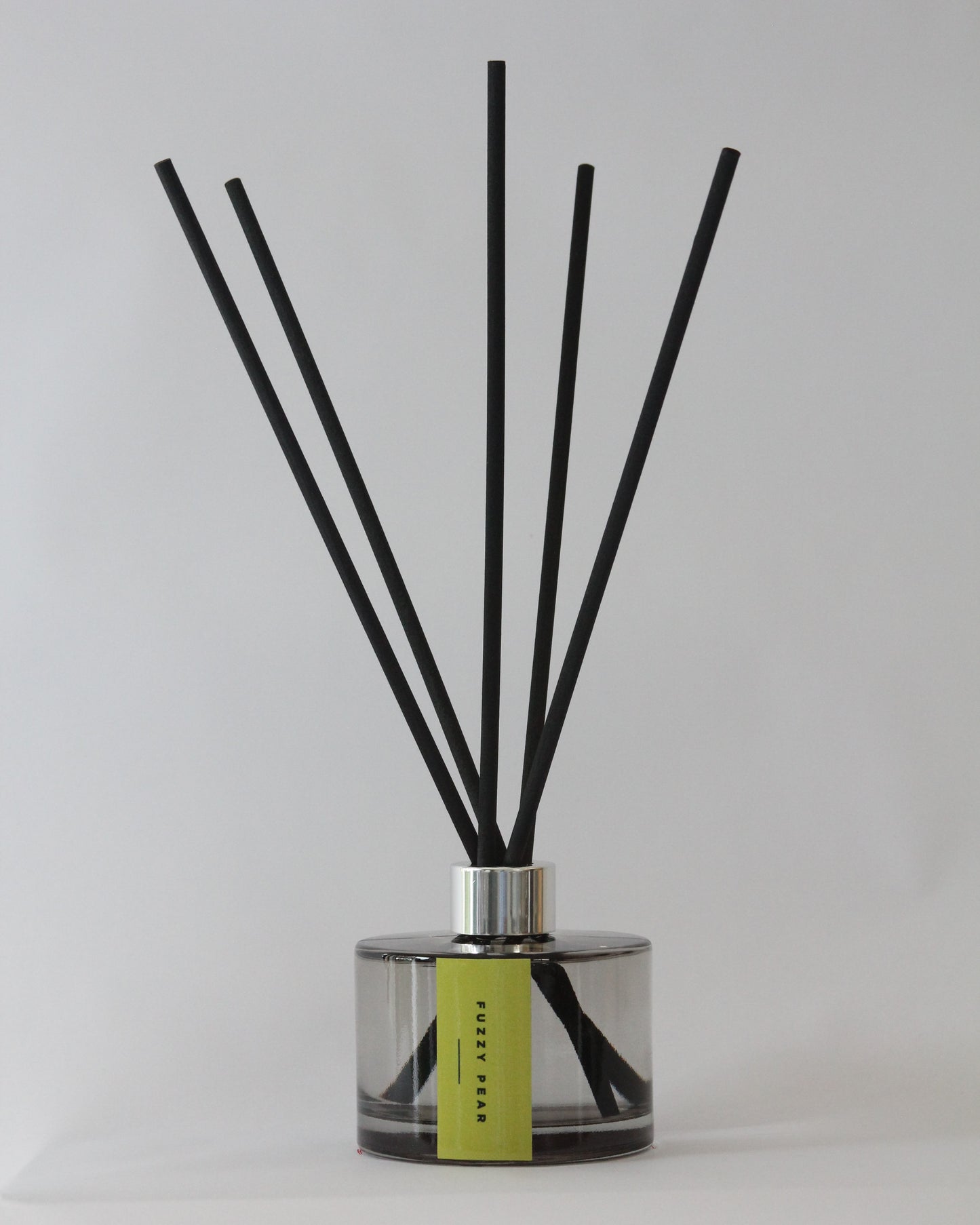 Fibre Stick SophistiKate Grey Jar Diffuser with Fuzzy Pear Fragrance